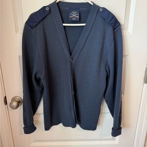 Men's Navy Blue Cardigan Sweater